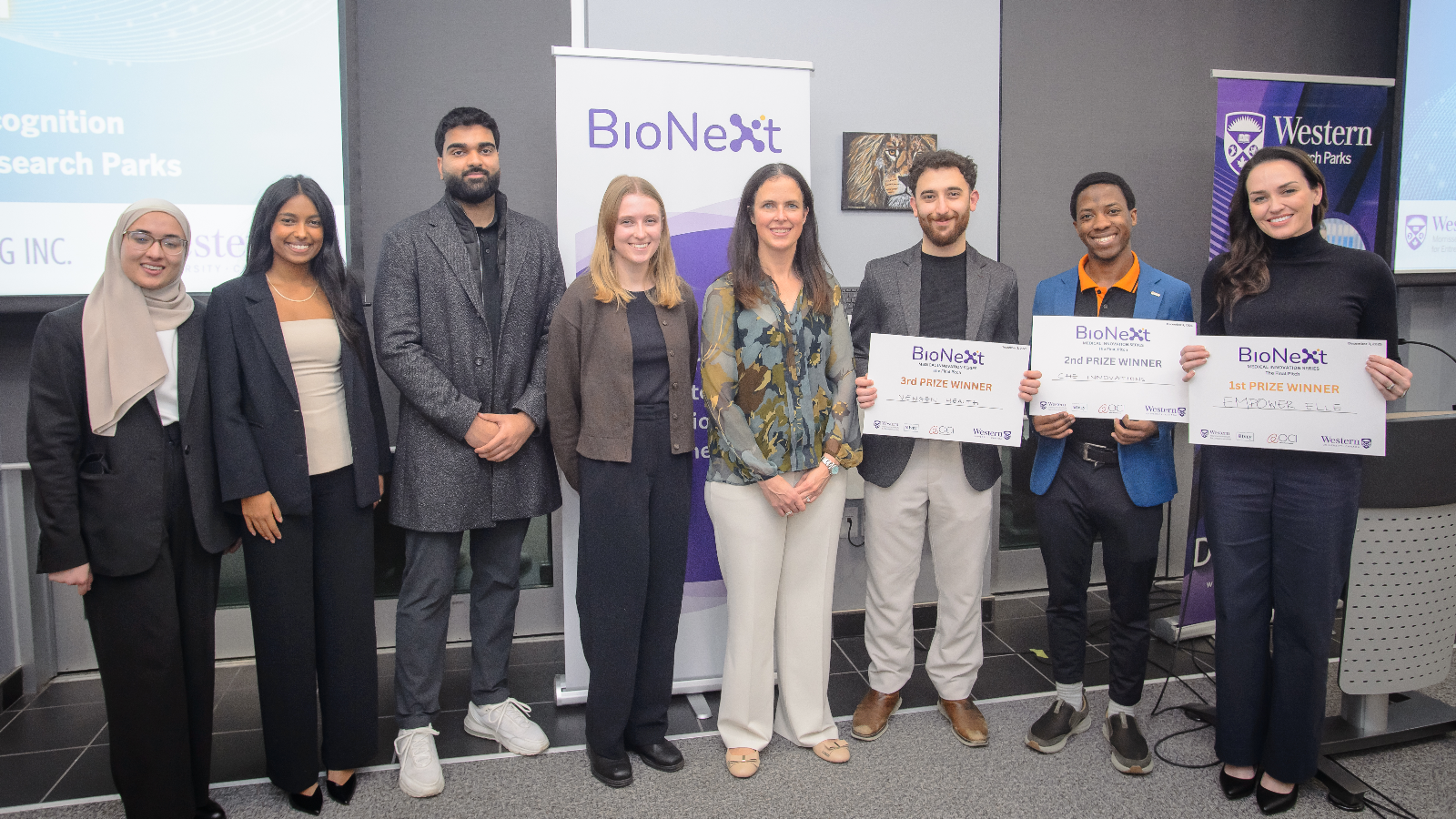Finalists in the BioNext Medical Innovation Pitch Competition.