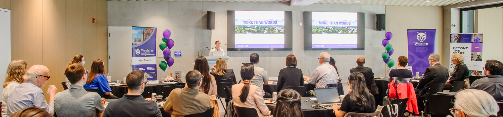 Photo of Western's Advance 2 Market final pitch competition.